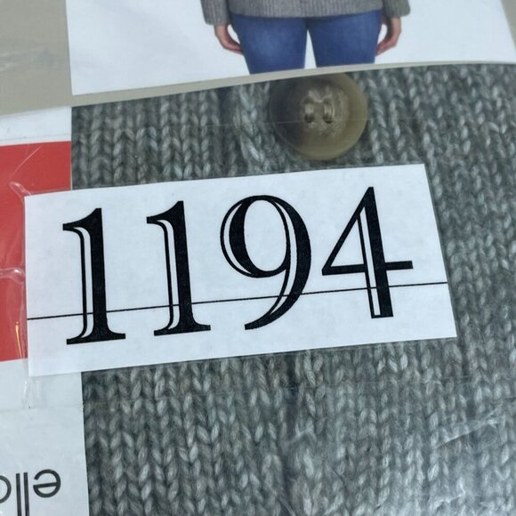 Ella Moss Button-Up Cardigan M Gray Knit Relaxed Soft Fit  Wear NWT 1194 - Picture 5 of 6